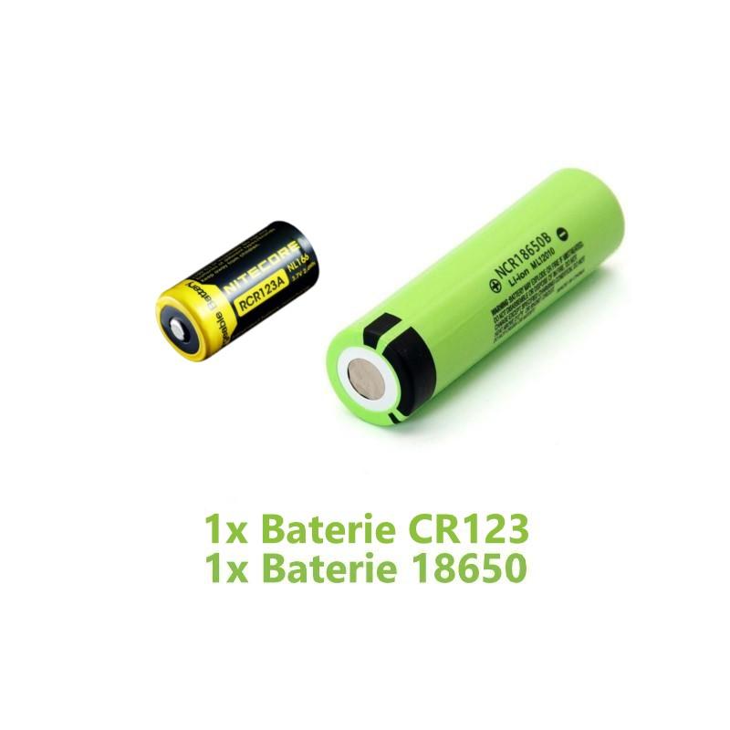 Sada Baterií CR123 a 18650 pro Hikmicro ALPEX A50T