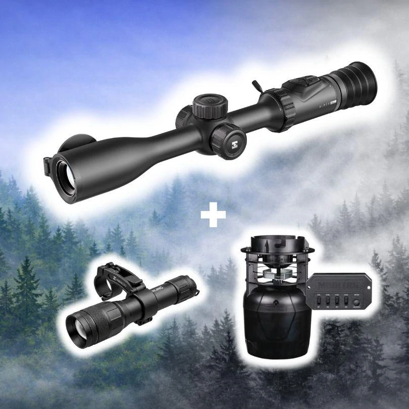 HIKMICRO ALPEX PRO A50P + Přísvit, ramínko a Krmící zařízení MOULTRIE