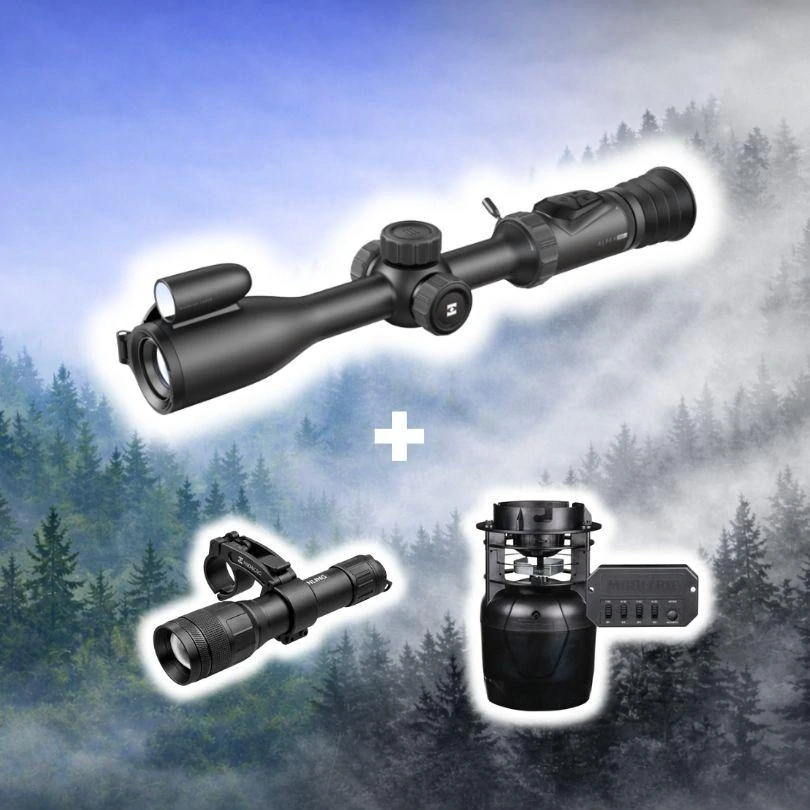 HIKMICRO ALPEX PRO A50PL + Přísvit, ramínko a Krmící zařízení MOULTRIE