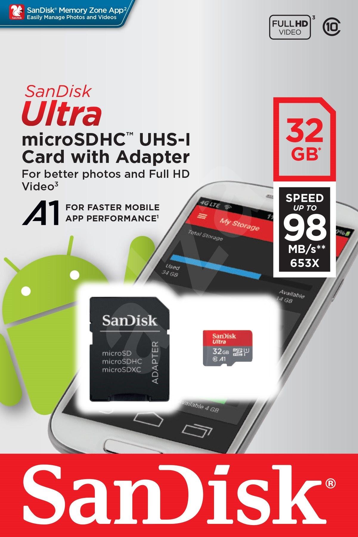 Paměťová MicroSDHC karta 32Gb