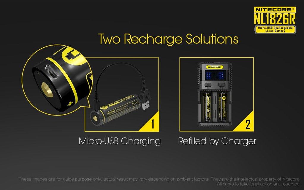 Akumulátor NITECORE 18650 s Micro-USB 2600 mAh