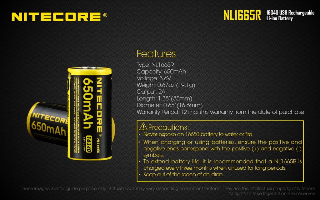 NITECORE 16340 (CR 123)