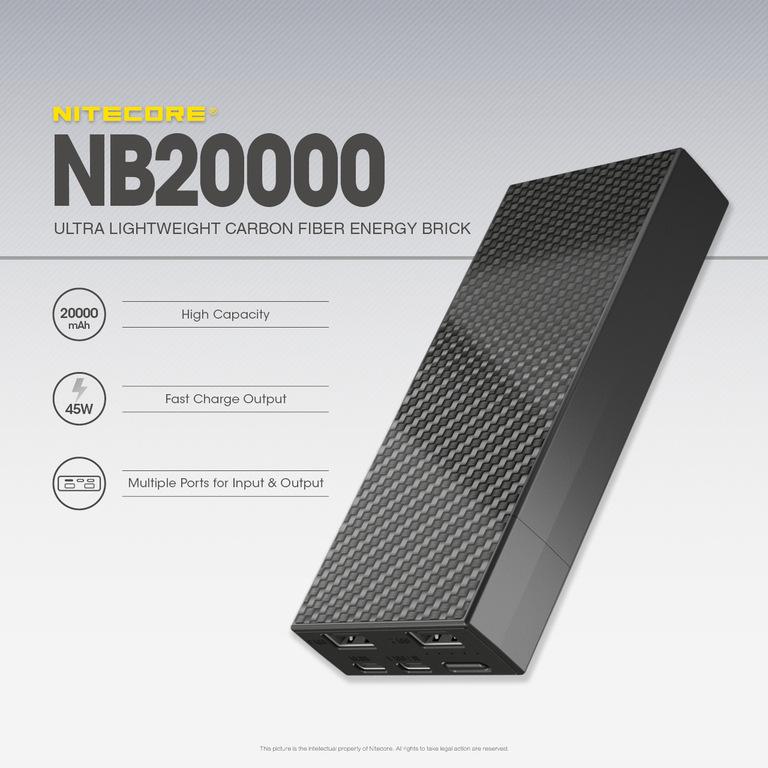 Výkonná Powerbanka NITECORE NB20000